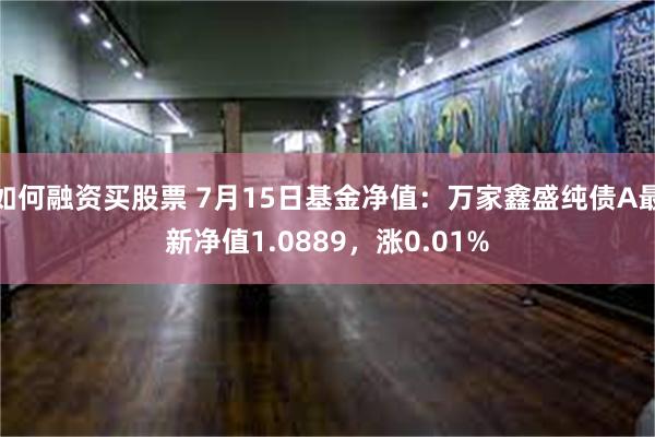 如何融资买股票 7月15日基金净值：万家鑫盛纯债A最新净值1.0889，涨0.01%