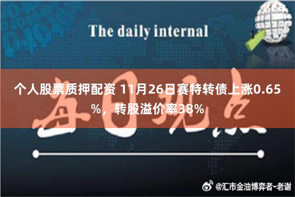 个人股票质押配资 11月26日赛特转债上涨0.65%，转股溢价率38%