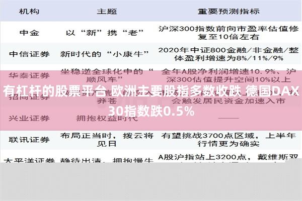 有杠杆的股票平台 欧洲主要股指多数收跌 德国DAX30指数跌0.5%